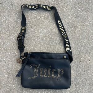 Juicy Couture Black and Gold Crossbody Bag